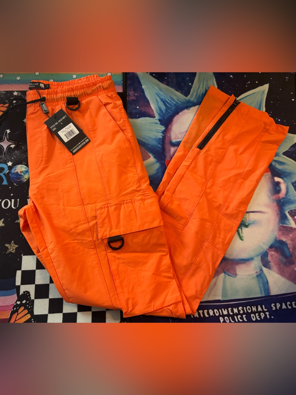 American Stitch Bright Orange Ski Pants with Utility Rings